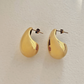 1 Pair IG Style Simple Style Water Droplets Solid Color 304 Stainless Steel 18K Gold Plated Ear Studs