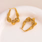 1 Pair Retro Simple Style U Shape Twist Plating 201 Stainless Steel 18K Gold Plated Earrings