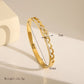 Basic Commute Devil's Eye Snake Head 304 Stainless Steel 18K Gold Plated Zircon Bangle In Bulk