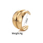 Jewelry Simple Style Classic Style Solid Color 304 Stainless Steel Plating Open Rings