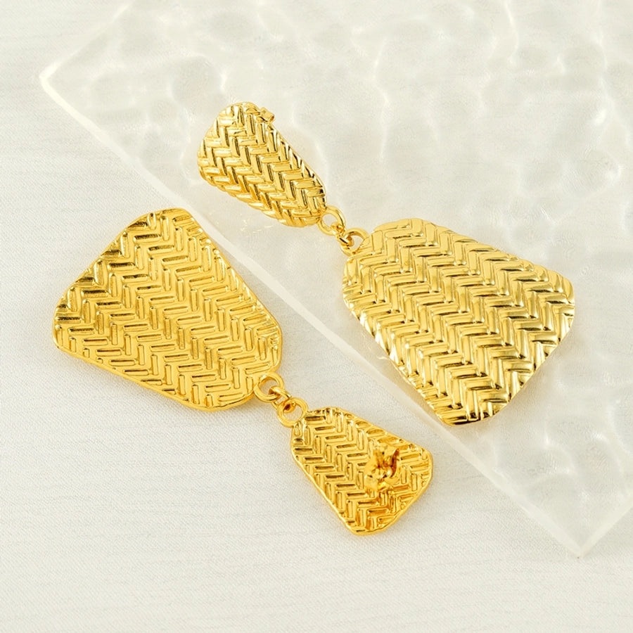 1 Pair Elegant Modern Style Classic Style Solid Color 304 Stainless Steel Titanium Steel 18K Gold Plated Drop Earrings