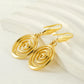 1 Pair Elegant Modern Style Spiral Plating 304 Stainless Steel Titanium Steel 18K Gold Plated Drop Earrings