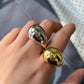 Jewelry Simple Style Classic Style Round 304 Stainless Steel 18K Gold Plated Plating Open Rings