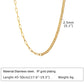 304 Stainless Steel Titanium Steel 18K Gold Plated Elegant Simple Style Solid Color Necklace