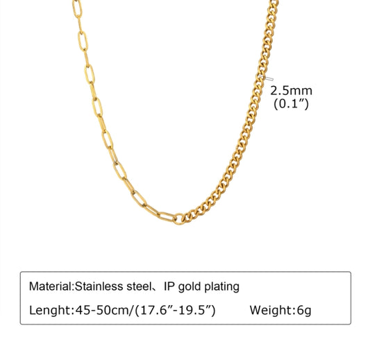 304 Stainless Steel Titanium Steel 18K Gold Plated Elegant Simple Style Solid Color Necklace