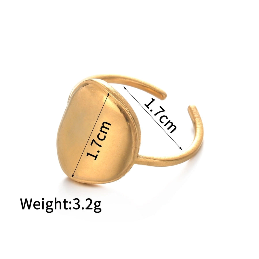 Jewelry Simple Style Classic Style Solid Color 304 Stainless Steel Plating Open Rings