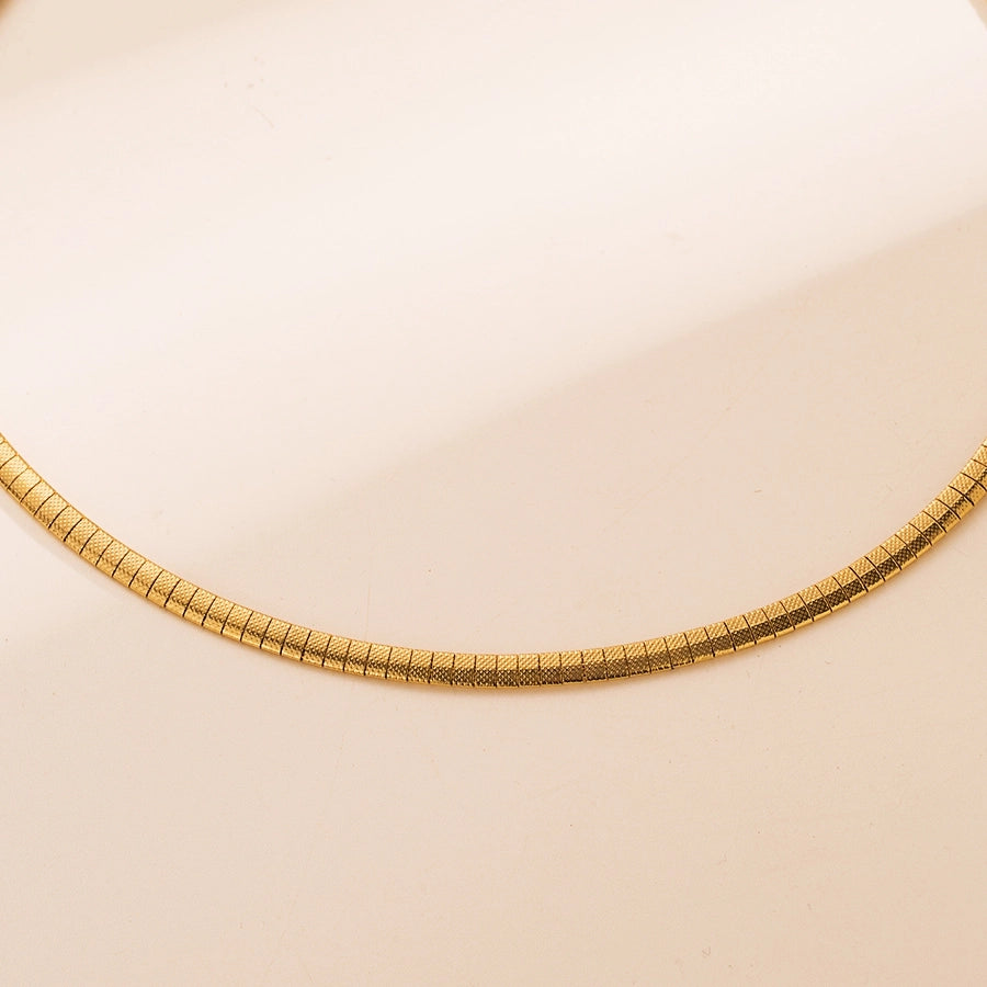 304 Stainless Steel 18K Gold Plated Simple Style Artistic Solid Color Choker