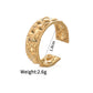 Jewelry Simple Style Classic Style Solid Color 304 Stainless Steel Plating Open Rings