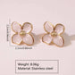 1 Pair Fairy Style Cute Sweet Flower 304 Stainless Steel Imitation Gold  Ear Studs