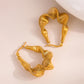 1 Pair Retro Simple Style U Shape Twist Plating 201 Stainless Steel 18K Gold Plated Earrings