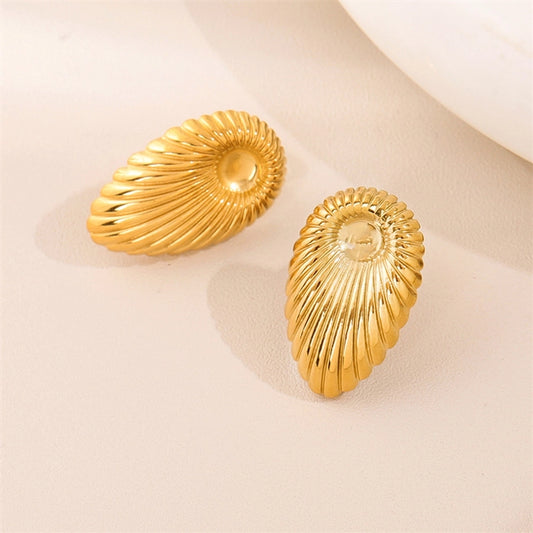 1 Pair Retro Simple Style Irregular Geometric Plating 201 Stainless Steel 18K Gold Plated Ear Studs