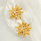 1 Pair Cute Simple Style Sunflower Inlay 304 Stainless Steel Artificial Pearls 18K Gold Plated Ear Studs