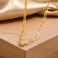 304 Stainless Steel Titanium Steel 18K Gold Plated Elegant Simple Style Solid Color Necklace