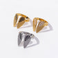 Jewelry Hip-Hop Retro Classic Style Geometric 304 Stainless Steel 18K Gold Plated Polishing Enamel Open Rings