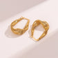 1 Pair Retro Simple Style U Shape Twist Plating 201 Stainless Steel 18K Gold Plated Earrings