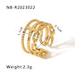 Stainless Steel 18K Gold Plated IG Style Basic Simple Style Plating Four Leaf Clover Heart Shape Flower Open Rings