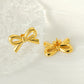 1 Pair Simple Style Classic Style Bow Knot Plating 304 Stainless Steel Ear Studs