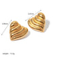 1 Pair Simple Style Classic Style Solid Color Plating 304 Stainless Steel 18K Gold Plated Ear Studs