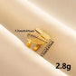 Jewelry Hip-Hop Retro Classic Style Geometric 304 Stainless Steel 18K Gold Plated Polishing Enamel Open Rings