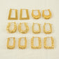 1 piece vintage style u shape semicircle round polishing plating stainless steel titanium steel 18k gold plated ear studs