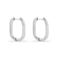 1 pair fashion geometric plating stainless steel earrings