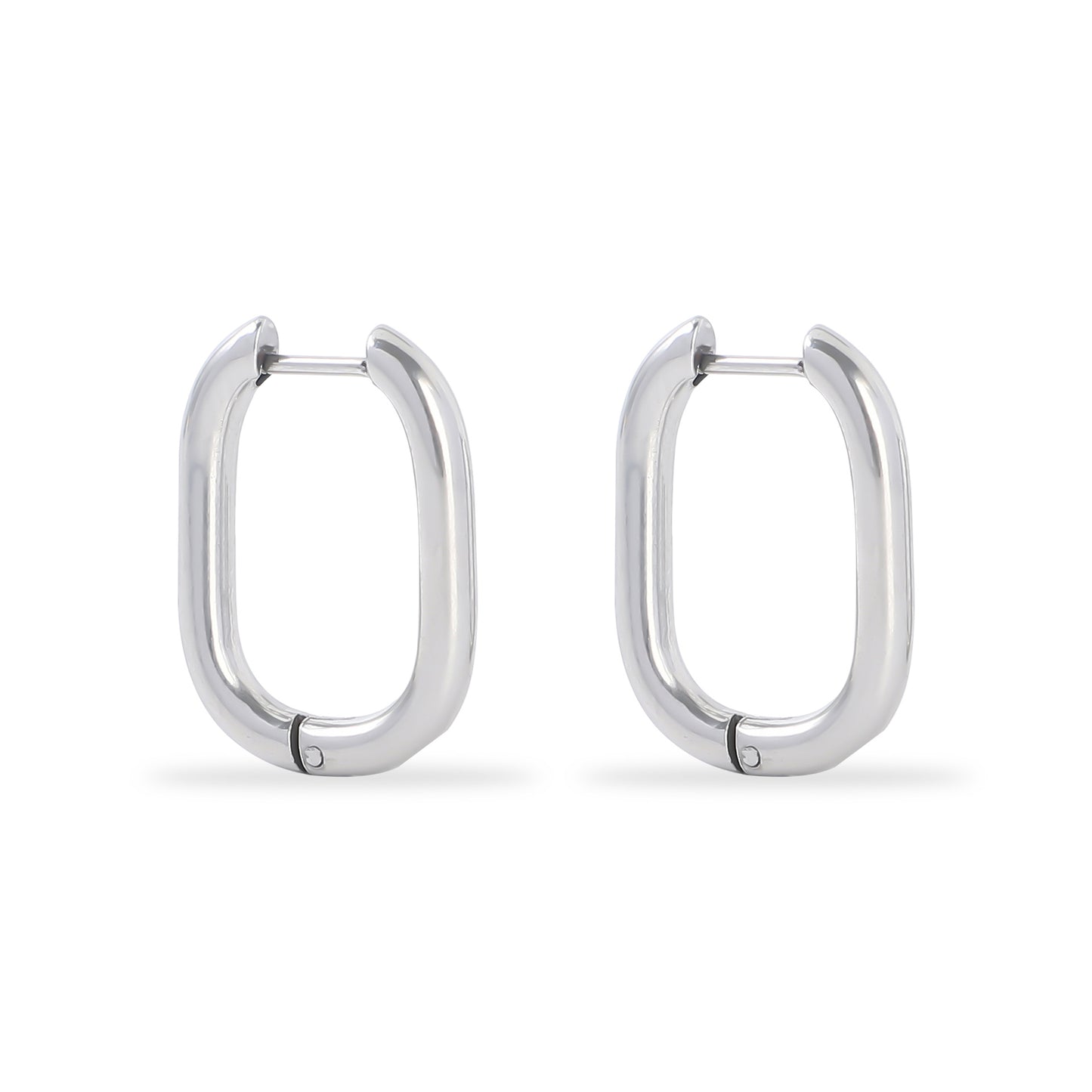 1 pair fashion geometric plating stainless steel earrings