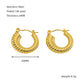1 piece simple style classic style solid color polishing plating stainless steel titanium steel 18k gold plated earrings