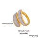 Fashion color block stainless steel plating open ring