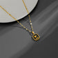 casual flower titanium steel plating pendant necklace