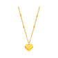 Simple style heart shape titanium steel plating gold plated pendant necklace