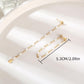Ig style elegant simple style solid color stainless steel plating inlay zircon 18k gold plated drop earrings