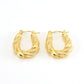 1 piece vintage style u shape semicircle round polishing plating stainless steel titanium steel 18k gold plated ear studs