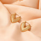 1 pair ig style vintage style heart shape plating stainless steel 18k gold plated ear clip
