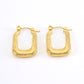 1 piece vintage style u shape semicircle round polishing plating stainless steel titanium steel 18k gold plated ear studs