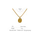 Retro flower titanium steel plating pendant necklace