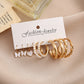 Fashion butterfly heart inlaid pearl earrings 5 pairs set