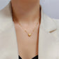 Simple style heart shape titanium steel plating gold plated pendant necklace
