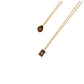 Fashion water droplets titanium steel plating zircon pendant necklace