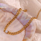 simple style classic style solid color stainless steel plating inlay zircon 18k gold plated bracelets