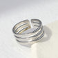Fashion geometric stainless steel plating open ring