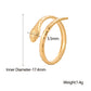 Fashion snake stainless steel plating open ring