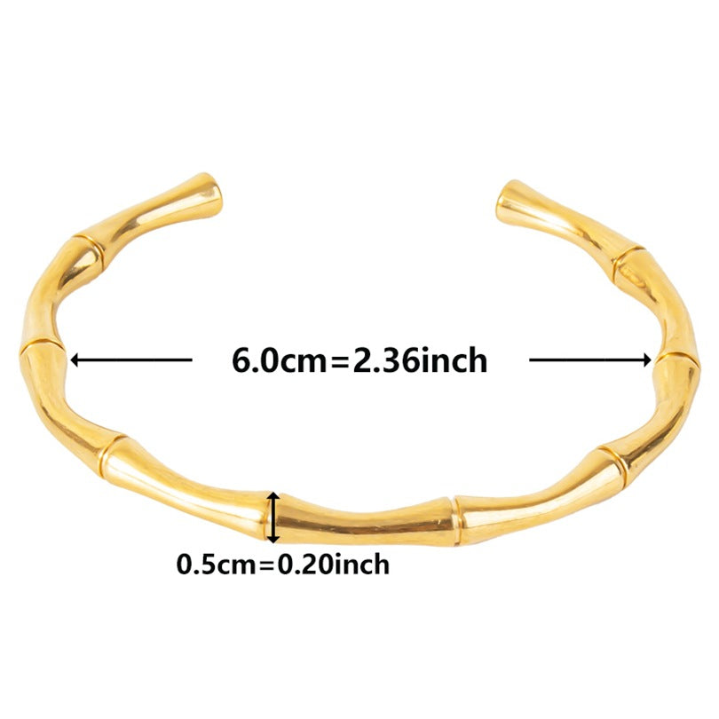 ig style simple style solid color stainless steel plating bangle