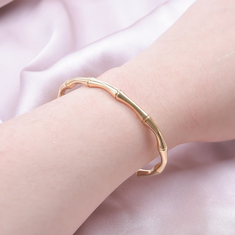 ig style simple style solid color stainless steel plating bangle