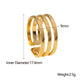 Fashion geometric stainless steel plating open ring