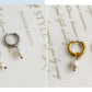 1 pair fashion solid color pearl plating titanium steel drop earrings