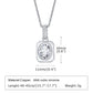 french style square stainless steel copper plating inlay zircon 18k gold plated pendant necklace