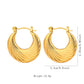 1 pair vintage style u shape geometric heart shape plating stainless steel hoop earrings