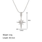 Titanium Steel 18K Gold Plated Simple Style Star Inlay Zircon Pendant Necklace