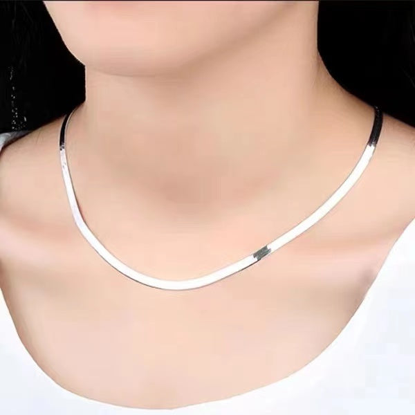 1 piece hip-hop solid color stainless steel titanium steel plating necklace