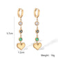 1 pair simple style commute butterfly plating inlay titanium steel zircon 18k gold plated drop earrings